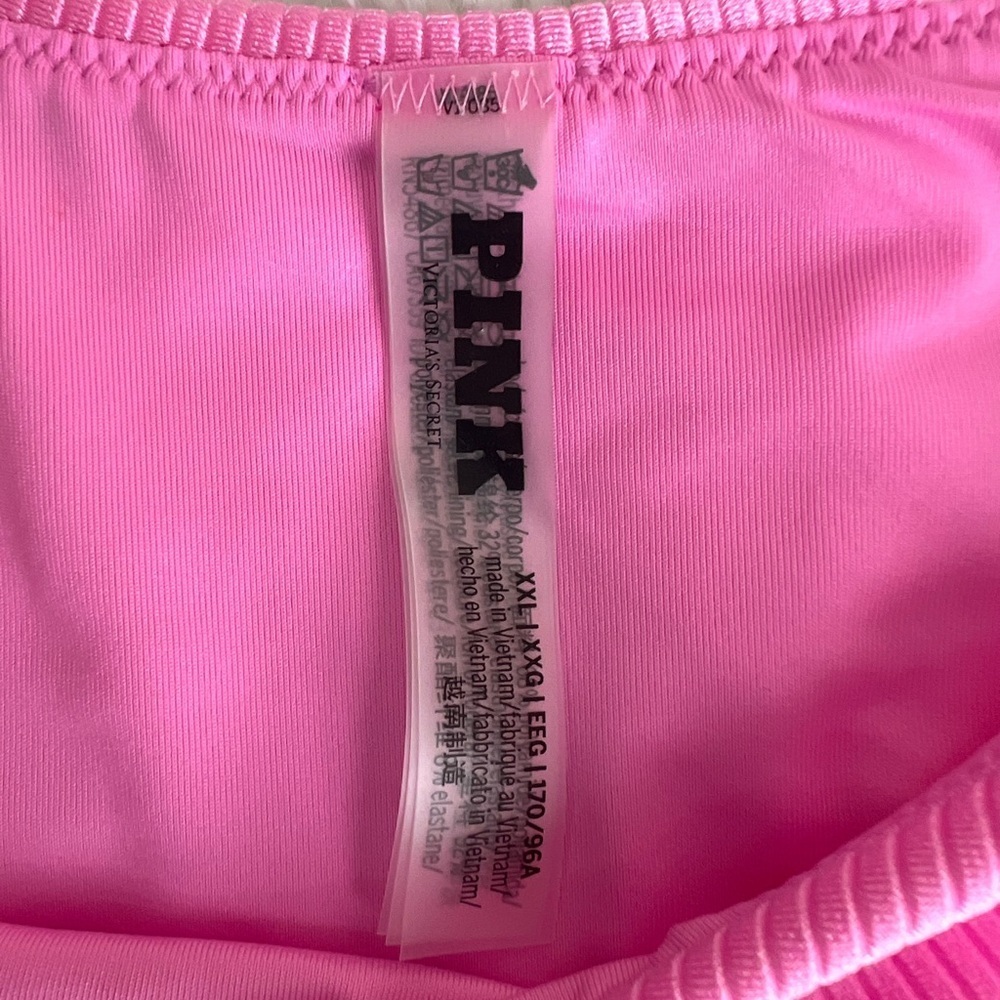 💓Pink💓#Vibrant Pink Ribbed Bikini Bottom - Picture 5 of 5